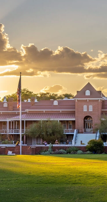 University of Arizona campus at sunset