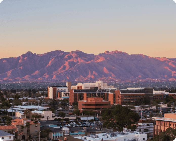 Mountains behind the University of Arizona