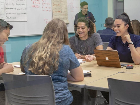 students studying at Think Tank on UArizona campus