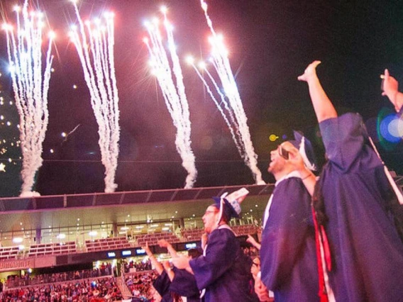 UArizona students at commencement ceremony