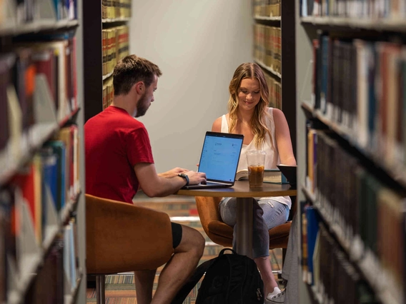 Law students studying