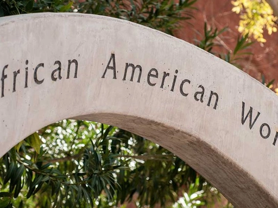 African American arch on campus