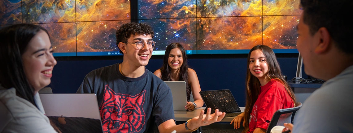 student success district - students studying in modern study room