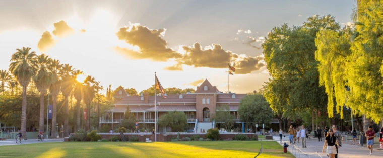 University of Arizona's Old Main Building at sunrise