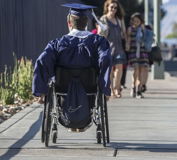 University of Arizona student at commencement